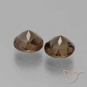 Smoky Quartz Gemstones in 8 mm (calibrated) Size for Sale, Smoky Quartz Stones in Warm Brown Color