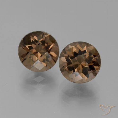 3.64ctw Natural Hickory Brown Smoky Quartz, Round, VS