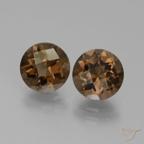 3.42ctw Natural Hickory Brown Smoky Quartz, Round, VS