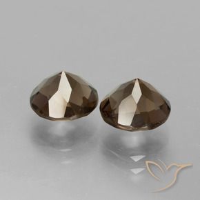 Smoky Quartz Gemstones in 8 mm (calibrated) Size for Sale, Smoky Quartz Stones in Medium Brown Color