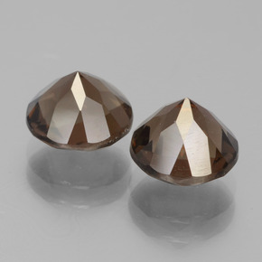 Smoky Quartz Gemstones in 8 mm (calibrated) Size for Sale, Smoky Quartz Stones in Medium Brown Color