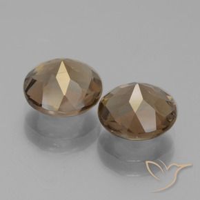 Smoky Quartz Gemstones in 8 mm (calibrated) Size for Sale, Smoky Quartz Stones in Brown Color