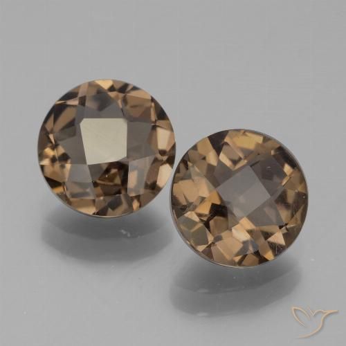 2.87ctw Natural Gingerbread Brown Smoky Quartz, Round, VVS-VS