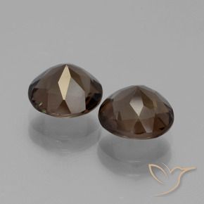 Smoky Quartz Gemstones in 8 mm (calibrated) Size for Sale, Smoky Quartz Stones in Medium Brown Color
