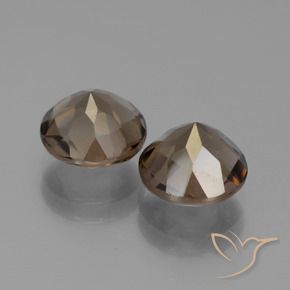 Smoky Quartz Gemstones in 8 mm (calibrated) Size for Sale, Smoky Quartz Stones in Chocolate Brown Color