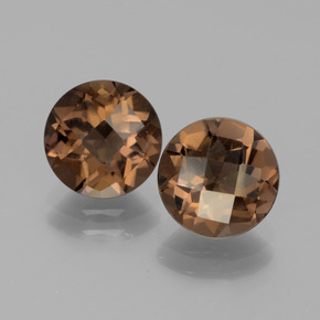 3.4ct Round Checkerboard Brown Smoky Quartz for sale thumb image of 3.4ct Round Checkerboard Brown Smoky Quartz (ID: 443062)