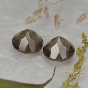 Smoky Quartz Gemstones in 8 mm (calibrated) Size for Sale, Smoky Quartz Stones in Warm Brown Color