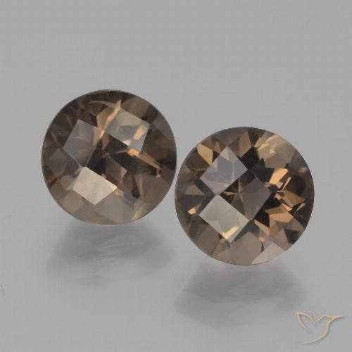 3.70ctw Natural Medium-Dark Brown Smoky Quartz, Round, VS