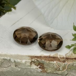 Smoky Quartz Gemstones in 8 mm (calibrated) Size for Sale, Smoky Quartz Stones in Warm Brown Color