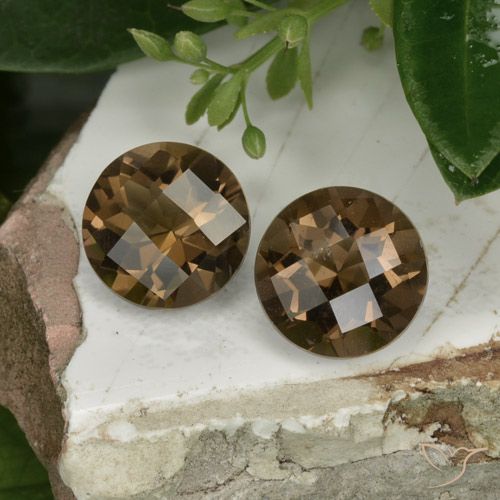 3.67ctw Natural Medium-Dark Brown Smoky Quartz, Round, VS