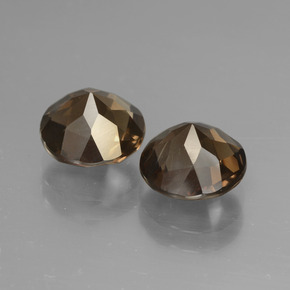 Smoky Quartz Gemstones in 8 mm (calibrated) Size for Sale, Smoky Quartz Stones in Brown Color