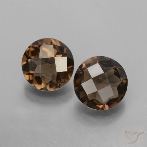 3.15ctw Natural Medium Brown Smoky Quartz, Round, VS