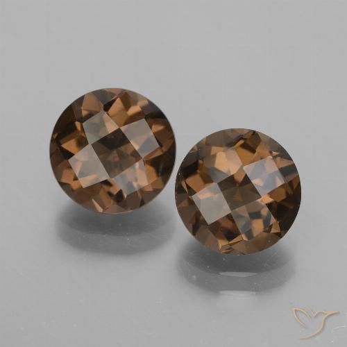 3.57ctw Natural Chocolate Brown Smoky Quartz, Round, VVS-VS