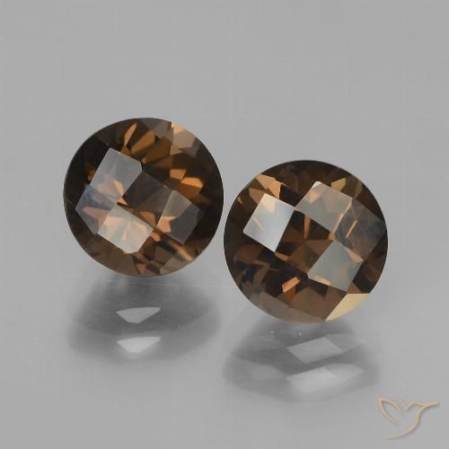 3.65ctw Natural Brown Smoky Quartz, Round, VS