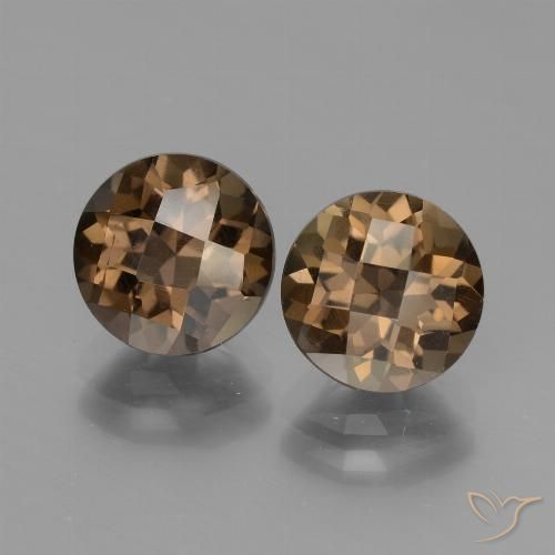 3.75ctw Natural Gingerbread Brown Smoky Quartz, Round, VVS-VS