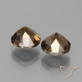 Smoky Quartz Gemstones in 8 mm (calibrated) Size for Sale, Smoky Quartz Stones in Brown Color