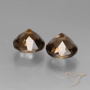 Smoky Quartz Gemstones in 8 mm (calibrated) Size for Sale, Smoky Quartz Stones in Brown Color
