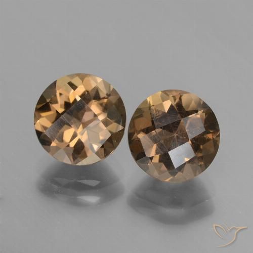 3.61ctw Natural Medium-Dark Brown Smoky Quartz, Round, VS