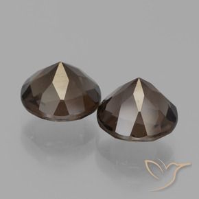 Smoky Quartz Gemstones in 8 mm (calibrated) Size for Sale, Smoky Quartz Stones in Dark Brown Color