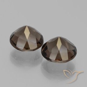 Smoky Quartz Gemstones in 8 mm (calibrated) Size for Sale, Smoky Quartz Stones in Medium Brown Color