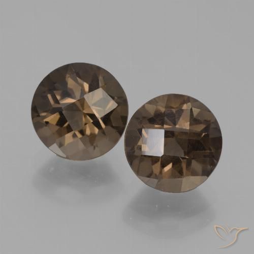3.68ctw Natural Chocolate Brown Smoky Quartz, Round, VS