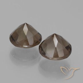 Smoky Quartz Gemstones in 8 mm (calibrated) Size for Sale, Smoky Quartz Stones in Chocolate Brown Color