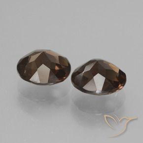 Smoky Quartz Gemstones in 8 mm (calibrated) Size for Sale, Smoky Quartz Stones in Umber Brown Color