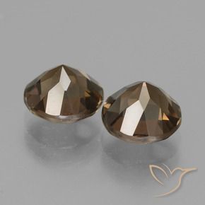 Smoky Quartz Gemstones in 8 mm (calibrated) Size for Sale, Smoky Quartz Stones in Brown Color