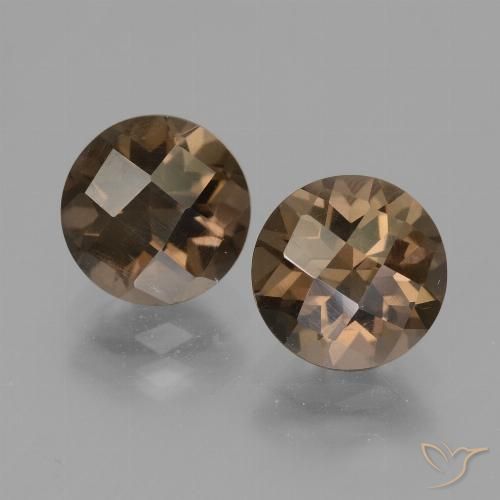 3.46ctw Natural Chocolate Brown Smoky Quartz, Round, VS