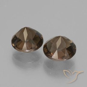 Smoky Quartz Gemstones in 8 mm (calibrated) Size for Sale, Smoky Quartz Stones in Chocolate Brown Color
