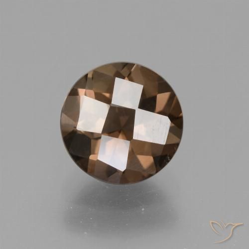 Quarzo fumé 7,7mm marrone Checkerboard rotondo dal Brasile, peso di 1,62 ct, gemma naturale non trattati in purezza VVS-VS, 1 pezzo Quarzo fumé - Colore: Marrone, durezza Mohs di 7 adatto per gioielli da indossare ogni giorno, Photo A