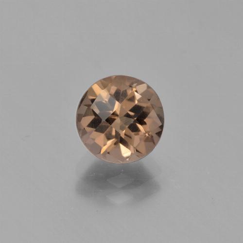 Gingerbread Brown Smoky Quartz Gem - 1.8ct Round Checkerboard (ID: 448321)