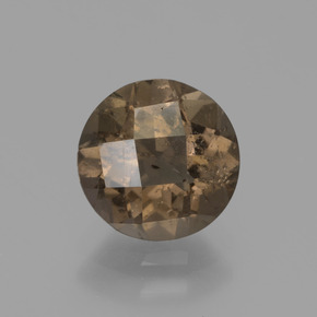 Moca claro Cuarzo Ahumado Gema - 1.8ct Tablero de Ajedrez Redondo (ID: 448323)