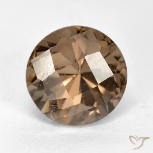 2.64ct Natural Medium Brown Smoky Quartz, Round, VS
