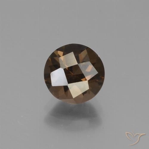1.70ct Natural Gingerbread Brown Smoky Quartz, Round, VS