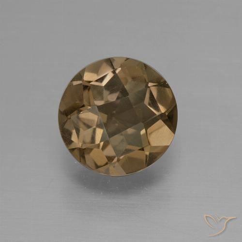 1.39ct Natural Warm Brown Smoky Quartz, Round, VVS
