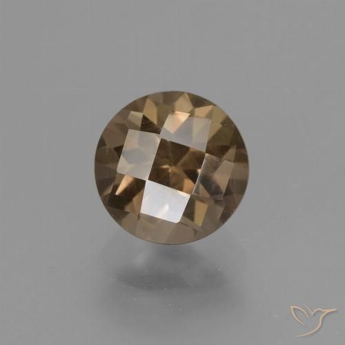 1.87ct Natural Medium-Light Brown Smoky Quartz, Round, VVS-VS
