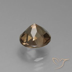 Smoky Quartz Gemstone in 8 mm (calibrated) Size for Sale, Smoky Quartz Stone in Medium-Light Brown Color