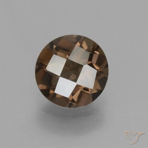 1.49ct Natural Medium Brown Smoky Quartz, Round, VVS-VS