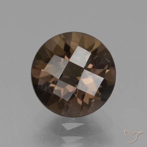 2.29ct Natural Umber Brown Smoky Quartz, Round, VS