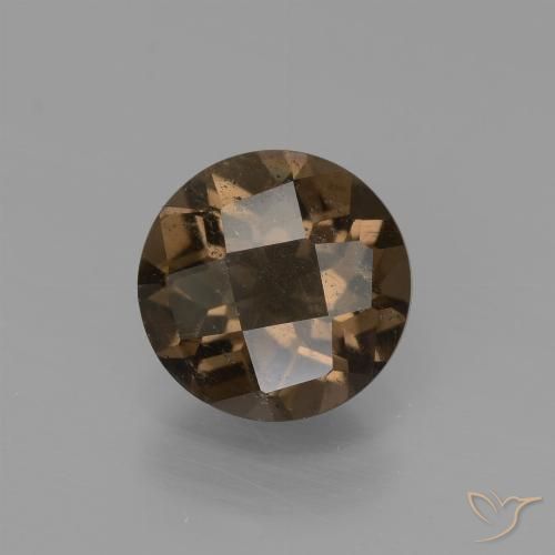 1.43ct Natural Gingerbread Brown Smoky Quartz, Round, VS-SI