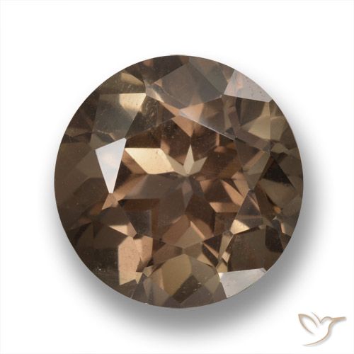 6.34ct Natural Warm Brown Smoky Quartz, Round, VVS-VS