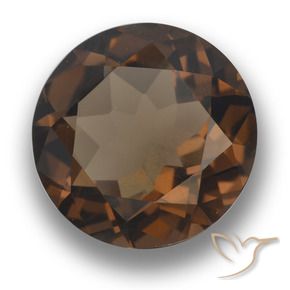 9.60 ct Brown Smoky Quartz Stone, Natural Smoky Quartz in Round Facet Shape for Sale