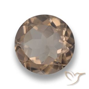 4.17 ct Brown Smoky Quartz Stone, Natural Smoky Quartz in Round Facet Shape for Sale