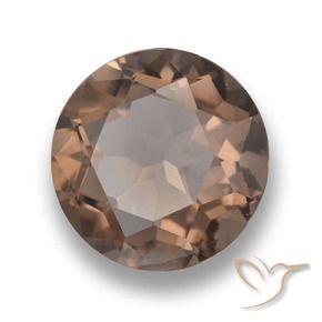 5.18 ct Brown Smoky Quartz Stone, Natural Smoky Quartz in Round Facet Shape for Sale