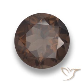 4.78 ct Brown Smoky Quartz Stone, Natural Smoky Quartz in Round Facet Shape for Sale