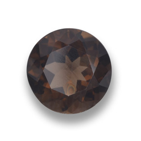 3.98 ct Brown Smoky Quartz Stone, Natural Smoky Quartz in Round Facet Shape for Sale