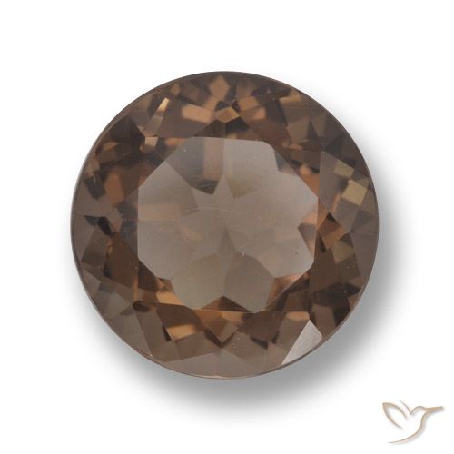 5.69ct Natural Dark Brown Smoky Quartz, Round, VVS