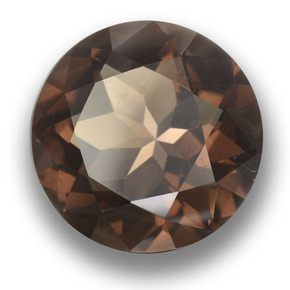 11.79 ct Brown Smoky Quartz Stone, Natural Smoky Quartz in Round Facet Shape for Sale