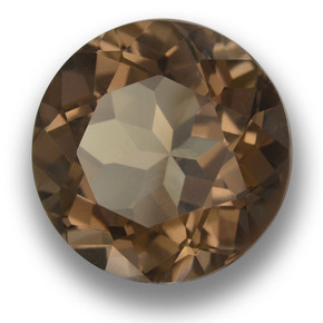 14.03 ct Brown Smoky Quartz Stone, Natural Smoky Quartz in Round Facet Shape for Sale
